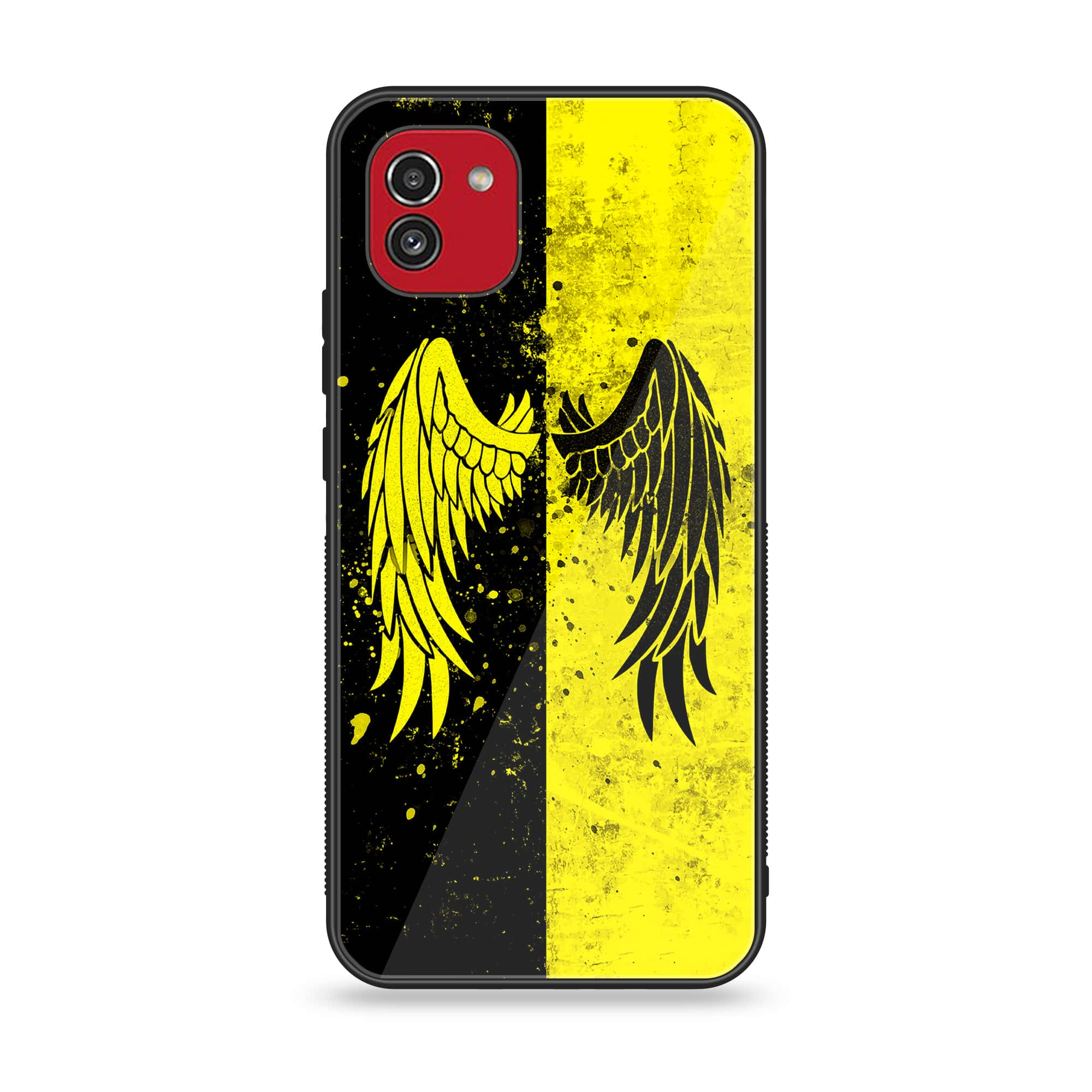 Samsung Galaxy A03 - Angel Wings 2.0 Design 1- Premium Printed Glass soft Bumper shock Proof Case CS-11987