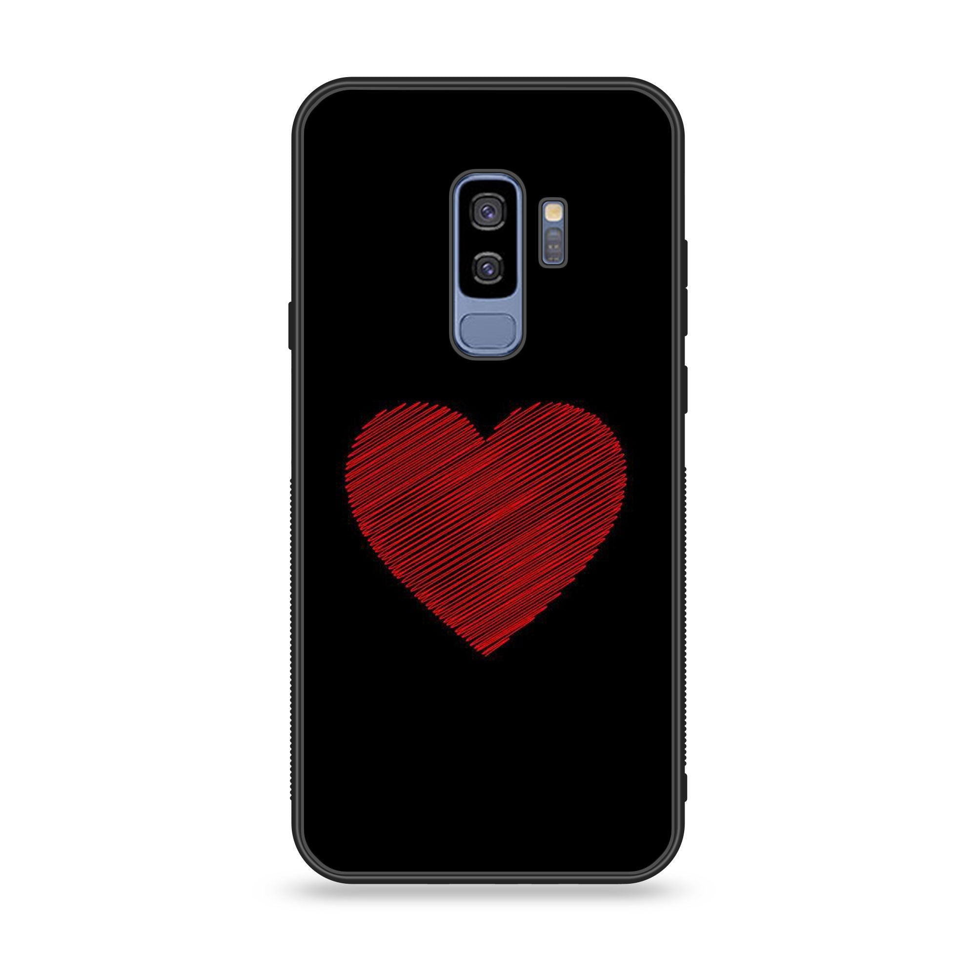 Samsung Galaxy S9 Plus - Heart Design 1- Premium Printed Glass soft Bumper shock Proof Case CS-12002