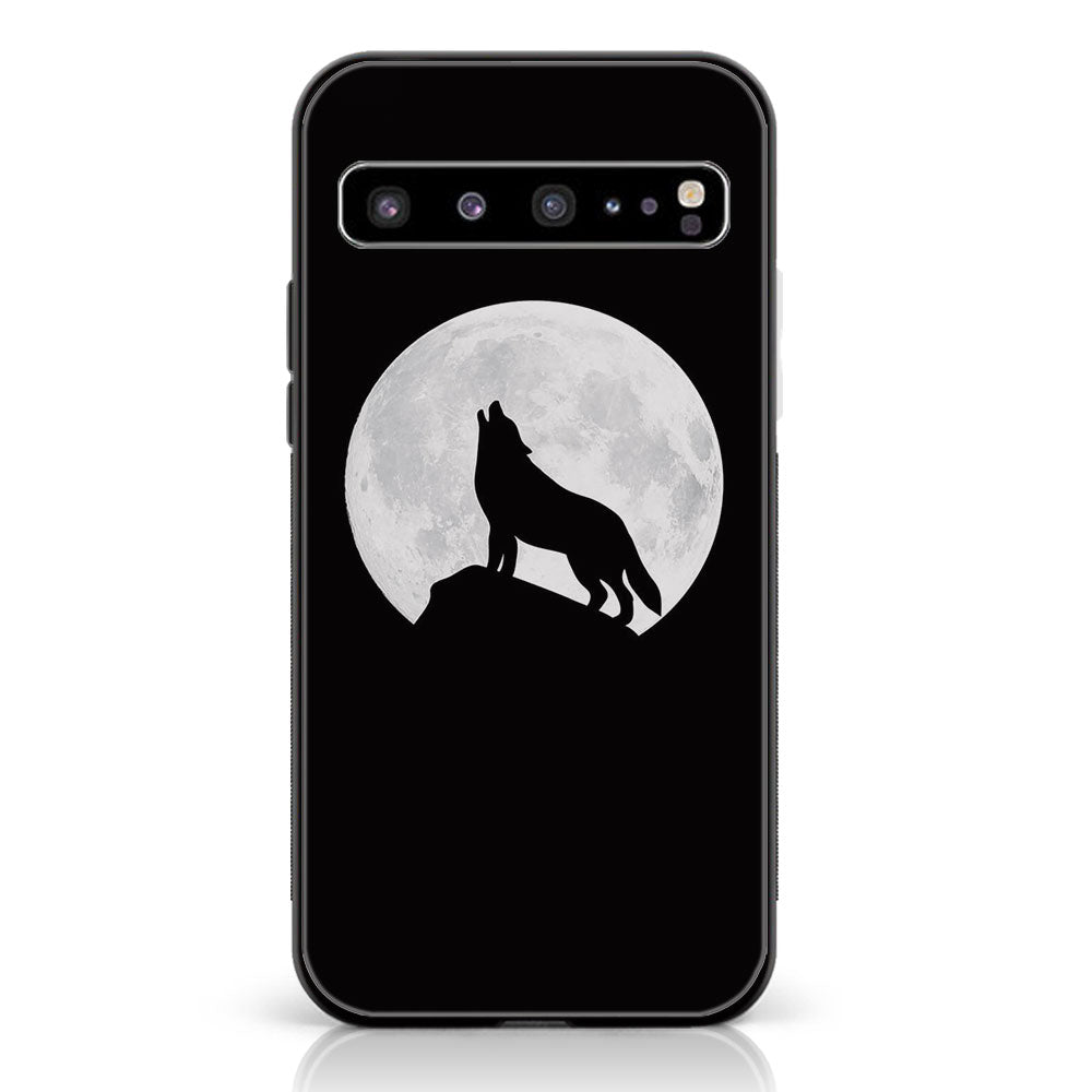 Samsung Galaxy S10 5G - Wolf  Design 3- Premium Printed Glass soft Bumper shock Proof Case CS-11998