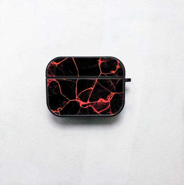 Apple Airpods 3 Black Marble Series Premium Print with holding clip