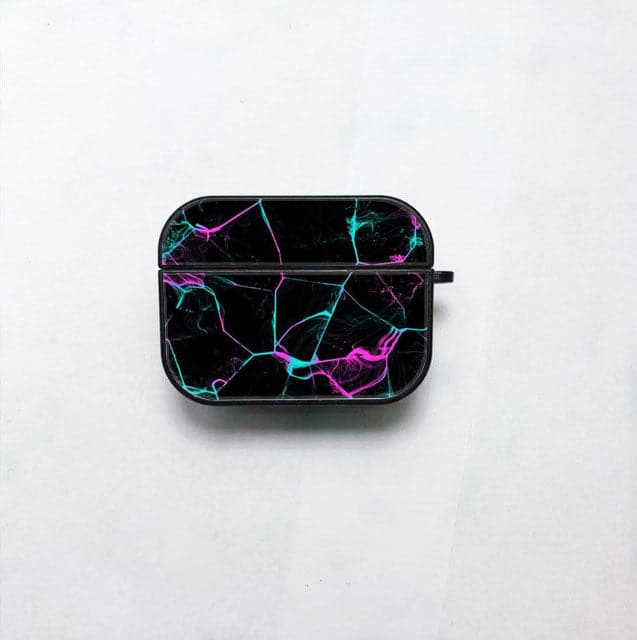 Apple Airpods 3 Black Marble Series Premium Print with holding clip