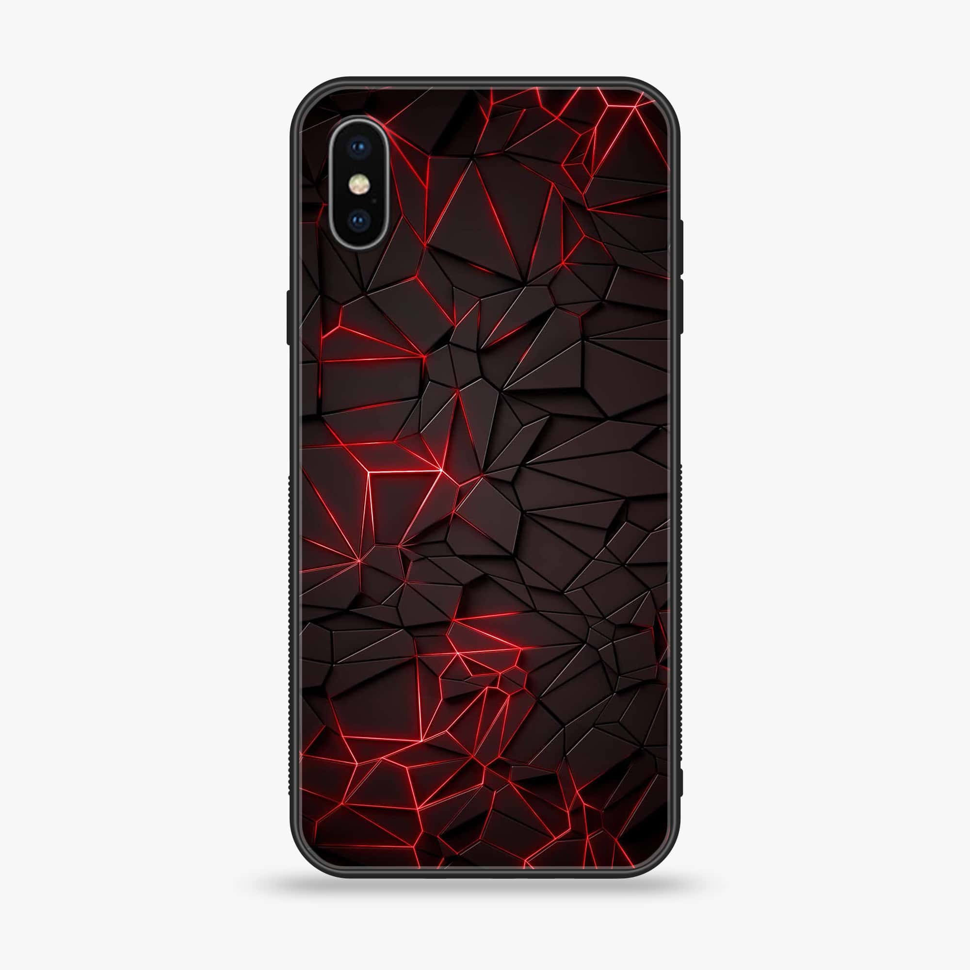 iPhone X/XS - 3D Design 7 - Premium Printed Glass soft Bumper shock Proof Case CS-11960