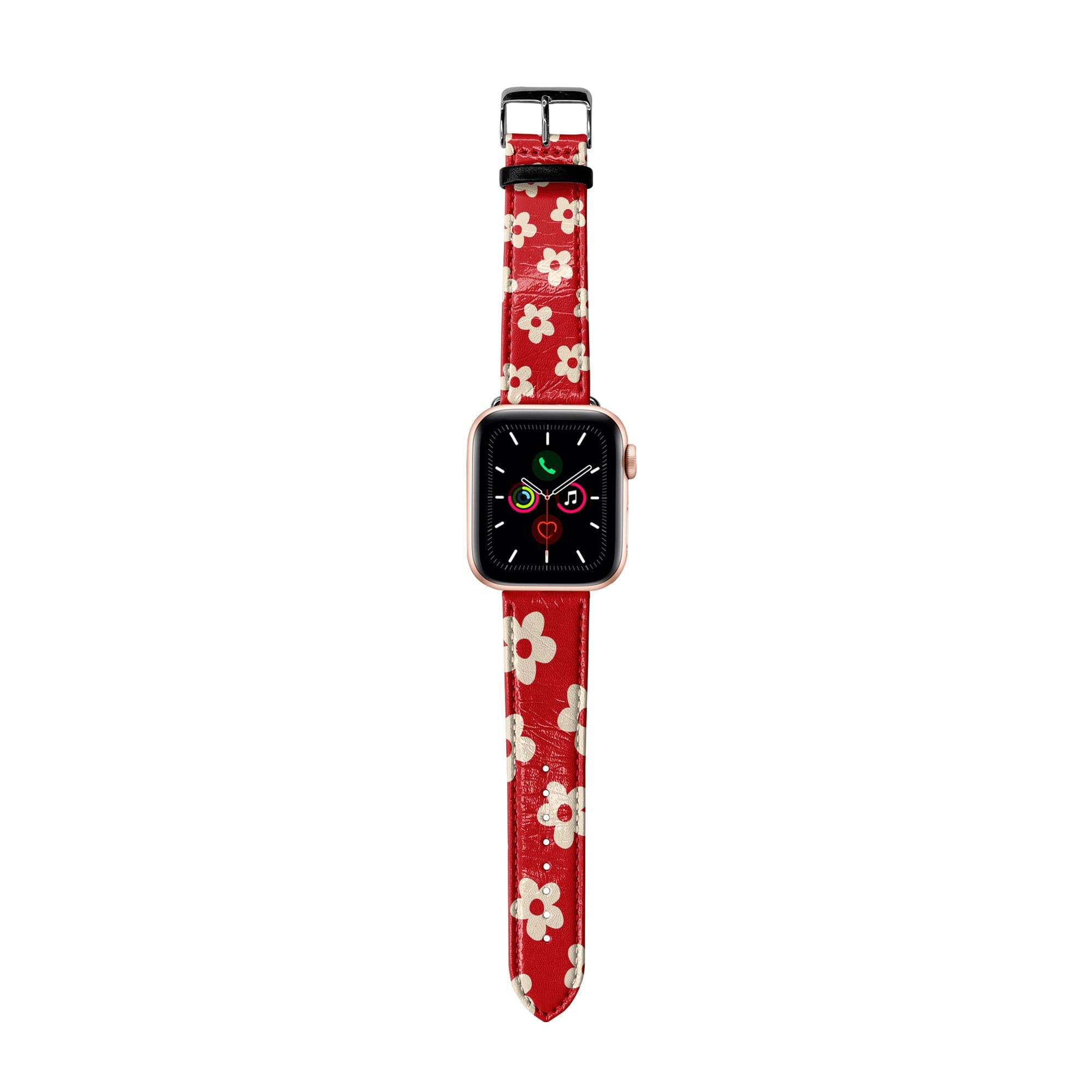 Apple Watch Premium Leather Strap Flower Series Design 07