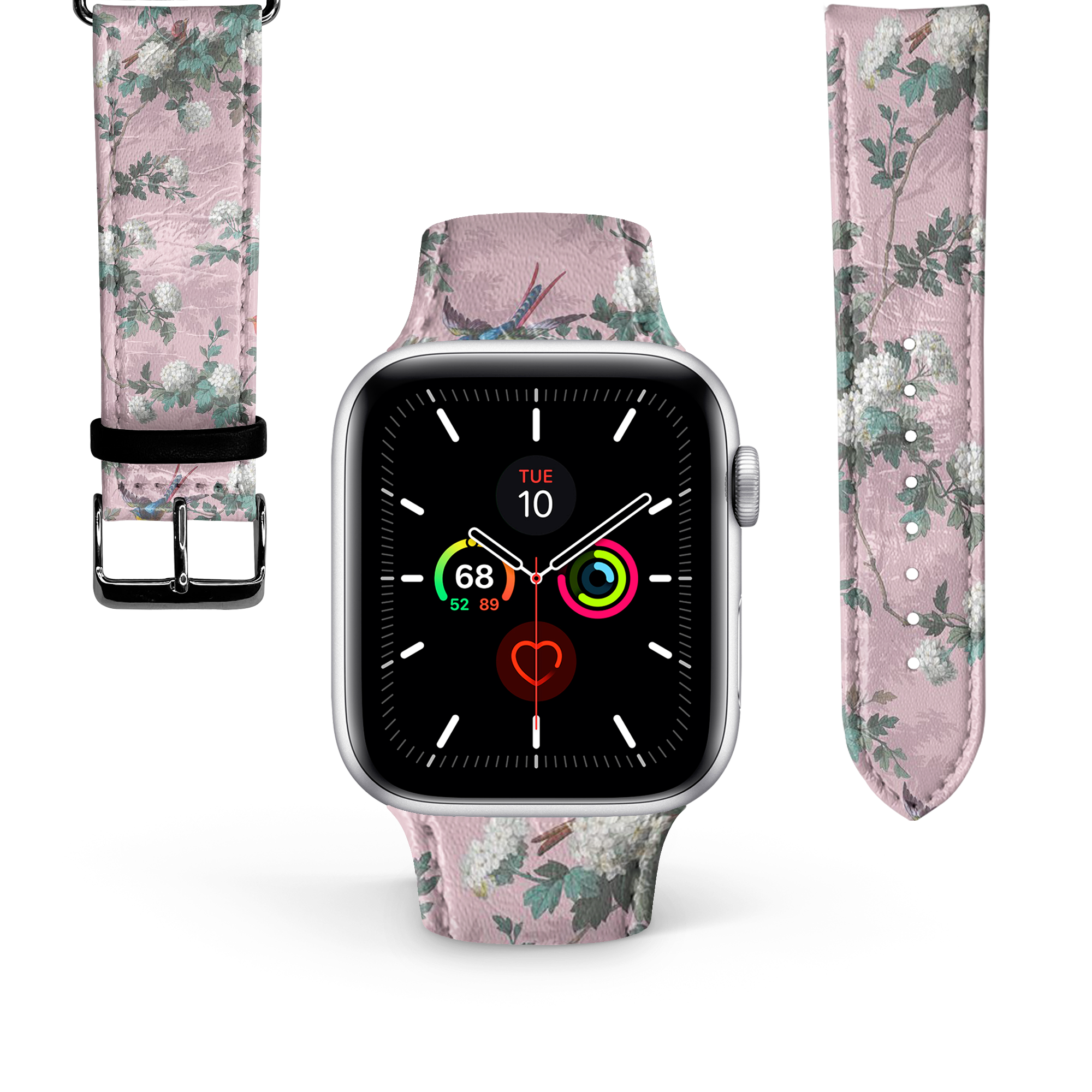 Apple Watch Premium Leather Strap Flower Series Design 02