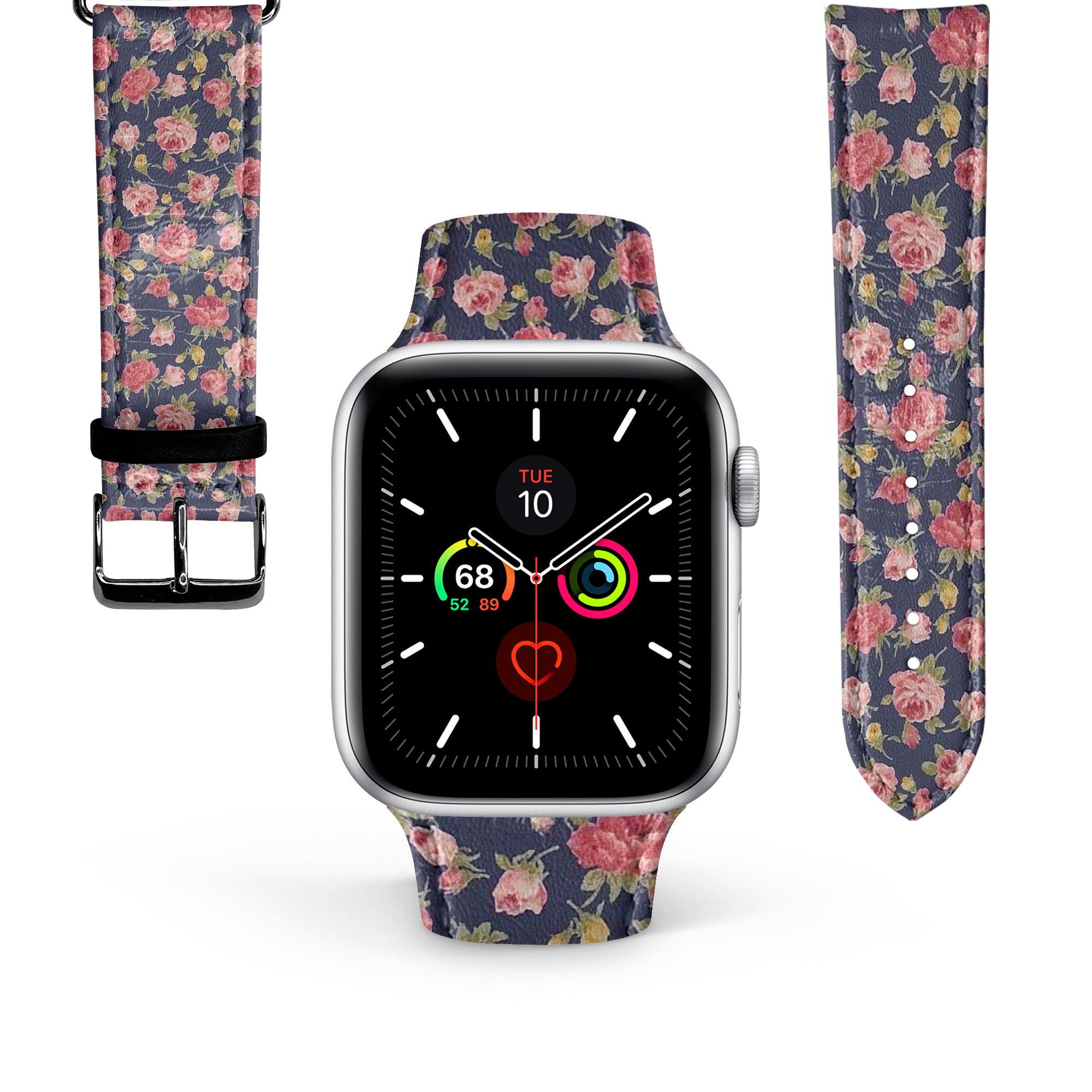 Apple Watch Premium Leather Strap Flower Series Design 03