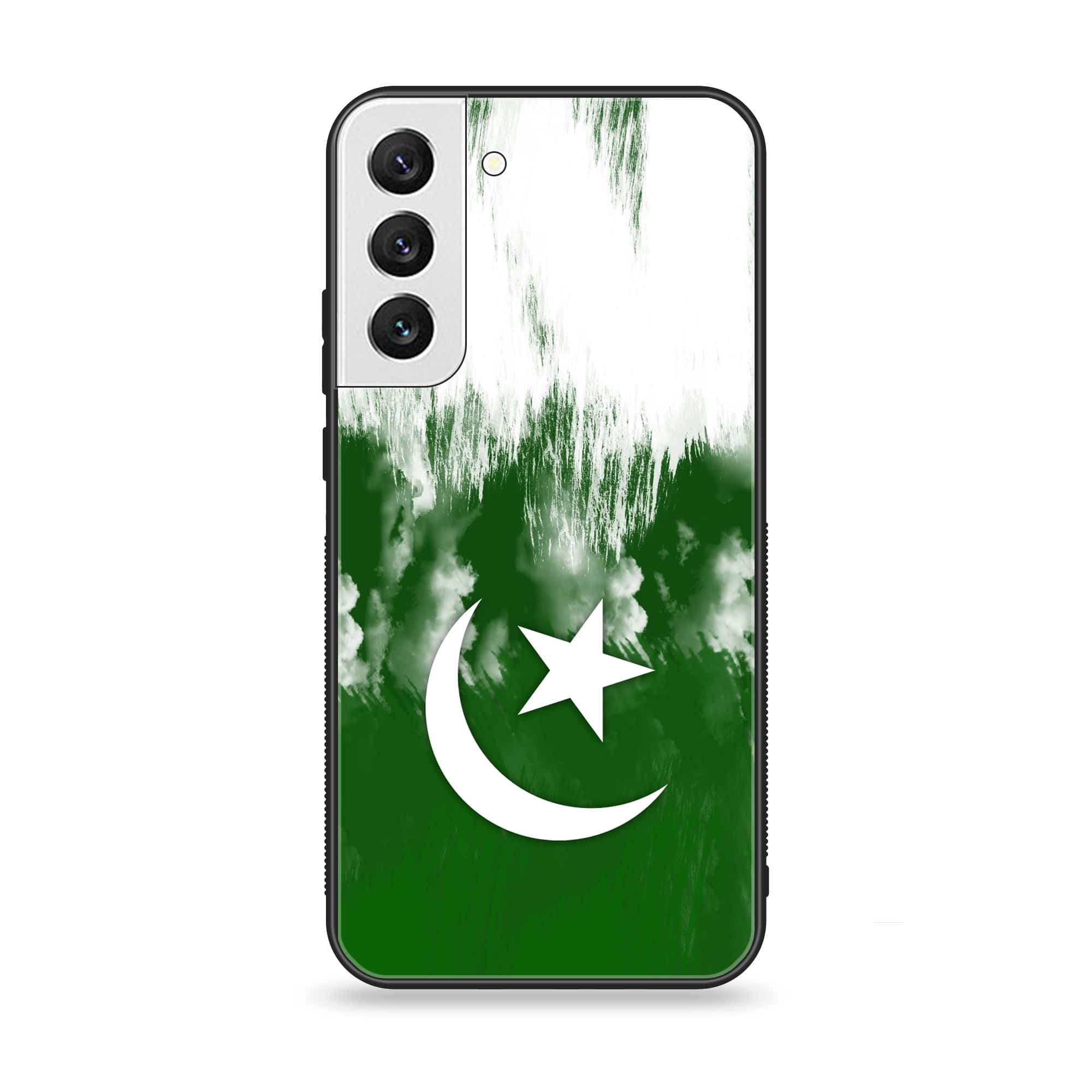 Samsung Galaxy S21 FE - Pakistani Flag Design 9- Premium Printed Glass soft Bumper shock Proof Case CS-11991