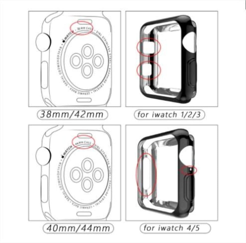 Apple Watch 6/5/4/3 Versions Protective Diamond Bumper Case in all series