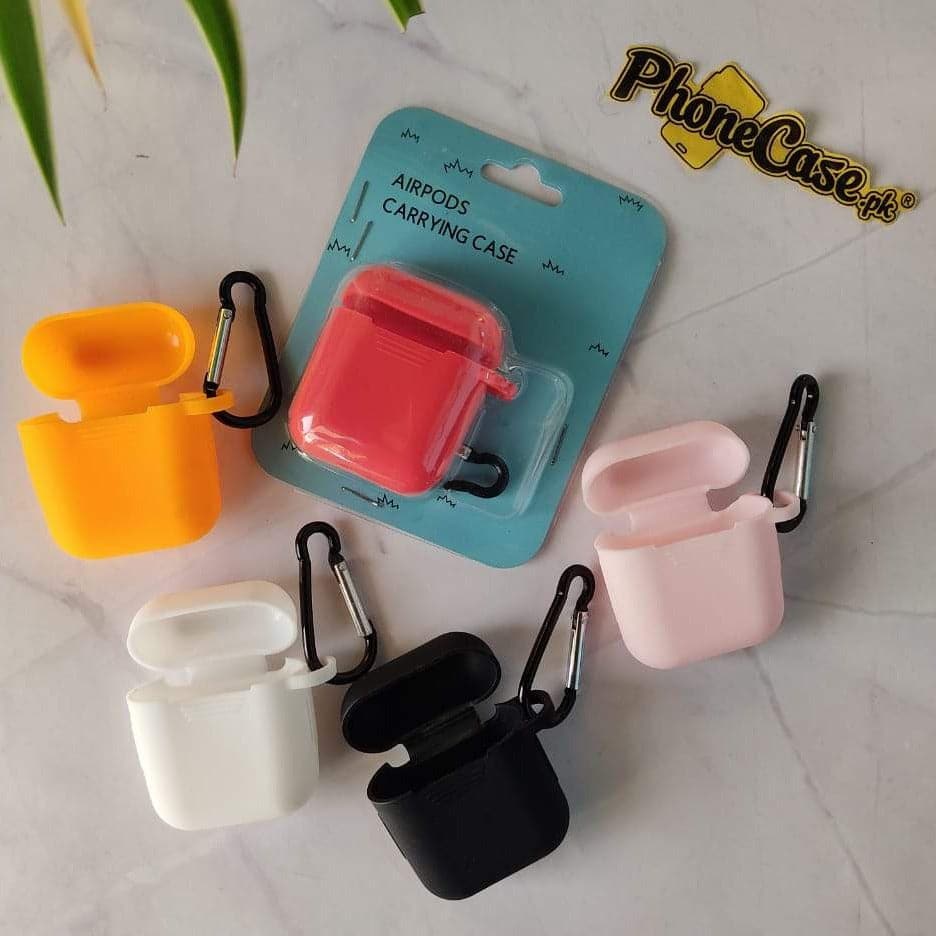 Apple AirPods 1/2 Silicone Shockproof Cover with Anti-Lost Buckle