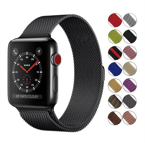 Milanese Loop Bracelet Stainless Steel Strap For Apple Watch 7/6/5/4/3 Series